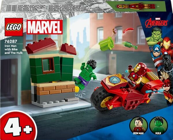 LEGO® MarvelSuperHeroes™ 76287 Iron Man mit Bike und der Hulk