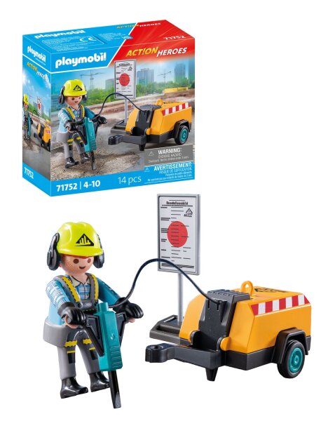 Playmobil® ActionHeroes 71752 Bauarbeiter mit Meißel