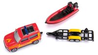 SIKU 1608 Land Rover Defender mit Boot