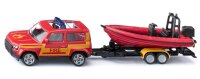 SIKU 1608 Land Rover Defender mit Boot