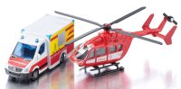 SIKU 1748 Mercedes-Benz Rettungswagen und Helikopter 1:87