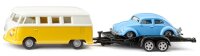 SIKU 2567 VW T1 mit Anhänger und VW Käfer 1:50