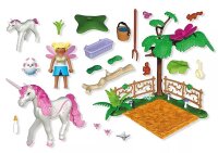 Playmobil® Magic Unicorns 71839 Zauberhafter Einhorn-Stall für Mama und Fohlen