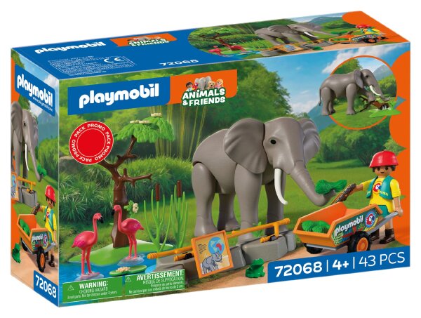 Playmobil® AnimalsAndFriends 72068 Elefant mit Tierpfleger
