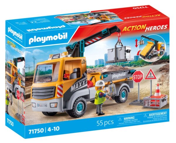 Playmobil® Action Heroes 71750 Baustellen-LKW mit Kran