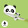 Legami EP0060 Löschbarer Gel Stift-Panda-0,7 mm-Black Ink