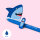 Legami EP0063 Löschbarer Gel Stift-Shark-0,7 mm-Blue Ink