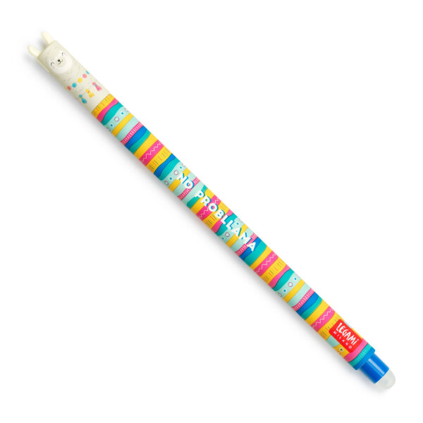 Legami EP0064 Löschbarer Gel Stift-Llama-0,7 mm-Blue Ink