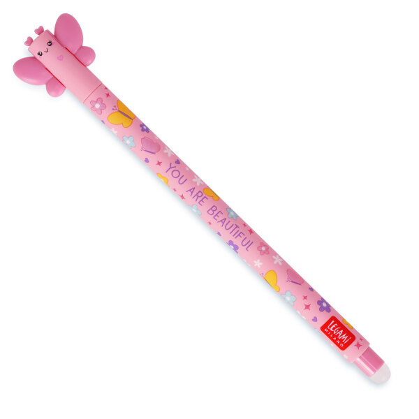 Legami EP0072 Löschbarer Gel Stift-Butterfly-0,7 mm-Pink Ink