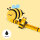 Legami EP0029 Löschbarer Gel Stift-Bee-0,7 mm-Black Ink