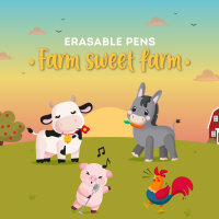 Farm Sweet Farm - Set mit 4 löschbaren Gel Stiften -...
