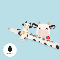 Legami EPSET0016 Farm Sweet Farm-Set mit 4 löschbaren Gel Stiften-Cow + Piggy + Donkey + Rooster-0,7 mm-Black/Pink/Green/Red Ink