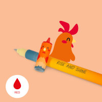 Legami EPSET0016 Farm Sweet Farm-Set mit 4 löschbaren Gel Stiften-Cow + Piggy + Donkey + Rooster-0,7 mm-Black/Pink/Green/Red Ink