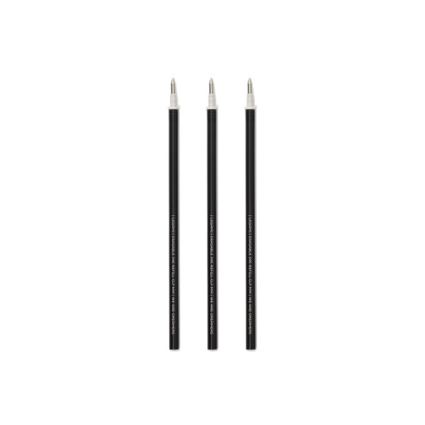 Legami REFEP0004 Nachfüller für löschbare Gel Stifte 3er Set-0,7 mm-Black Ink