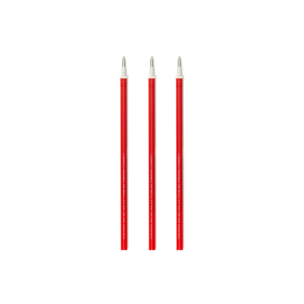Legami REFEP0006 Nachfüller für löschbare Gel Stifte 3er Set-0,7 mm-Red Ink