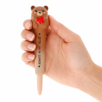 Legami SQP0007 Squeezies-Weicher Gelstift-Teddy Bear-0,5 mm-Black Ink