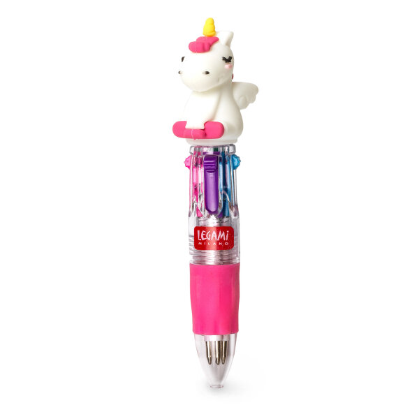 Legami MRP0001 Mini Magic Rainbow-Mini 4-Farben Kugelschreiber-Unicorn-0,7 mm-Multicolor Ink