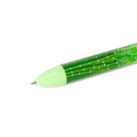 Legami CLICK0025 Click&Clack-Zweifarbiger Kugelschreiber-Panda-1 mm-Black+Green Ink