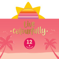 Live Colourfully - Set mit 12 Buntstiften - Sunset Palette - Multicolor Ink