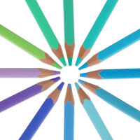Legami EV0002 Live Colourfully-Set mit 12 Buntstiften-Ocean Palette-Multicolor Ink