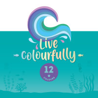 Legami EV0002 Live Colourfully-Set mit 12 Buntstiften-Ocean Palette-Multicolor Ink