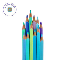Legami EV0002 Live Colourfully-Set mit 12 Buntstiften-Ocean Palette-Multicolor Ink