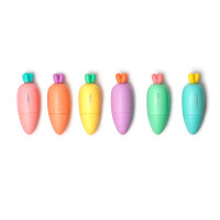 Legami HC0001 Carrate Team-Set mit 6 Mini Textmarkern-Carrot