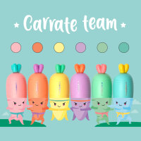 Legami HC0001 Carrate Team-Set mit 6 Mini Textmarkern-Carrot