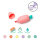 Legami HC0001 Carrate Team-Set mit 6 Mini Textmarkern-Carrot