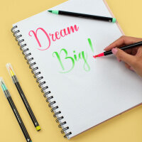 Legami BUMA0001 Brush Markers-Set mit 12 Pinselstiften-Bright Colours-Multicolor Ink