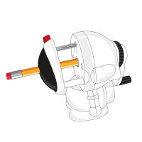 Legami PSA0001 To The Moon And Back-Anspitzer mit Handkurbel-Space-Astronaut