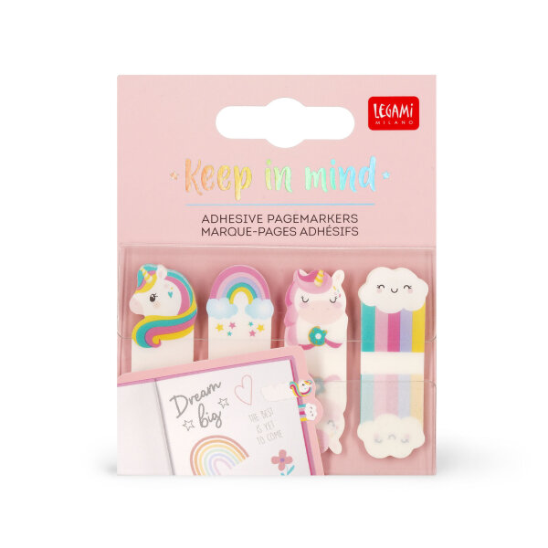 Legami SKN0001 Keep In Mind-Klebeseitenmarkierer-Unicorn