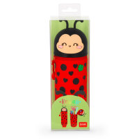 Legami KA0024 Kawaii-2-In-1 Silikon Federmäppchen-Ladybug
