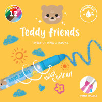 Teddy Friends - 12 bunte Wachsstifte