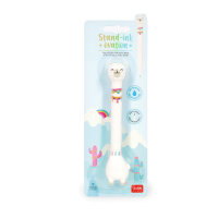 Stand-Ink Ovation - Kugelschreiber miit Standfuß - Llama - 1 mm - Sky Blue Ink