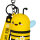 Legami MKAW0005 Mini Kawaii-Münztasche mit Schlüsselanhänger-Bee