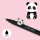 Legami CPP0016 Lovely Friends-Gel Stift mit Tierdeko-Panda-0,5 mm-Black Ink