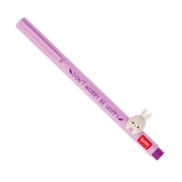 Legami CPP0024 Lovely Friends-Gel Stift mit Tierdeko-Bunny-0,5 mm-Purple Ink