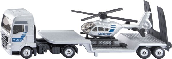 SIKU 1759 MAN Lkw mit Polizei Helikopter 1:87