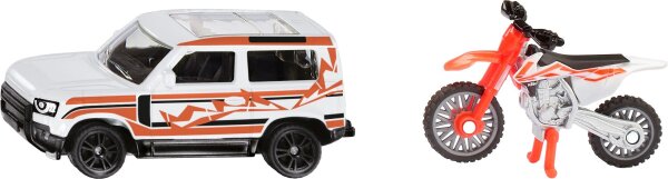 SIKU 1114 Land Rover Defender mit KTM Motorrad