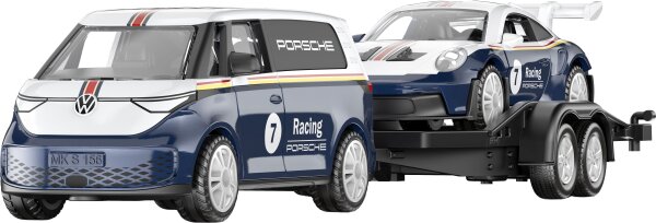 SIKU 2569 VW ID. Buzz mit Porsche 911 GT3 RS 1:55